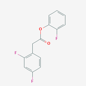 molecular formula C14H9F3O2 B3846986 (2-Fluorophenyl) 2-(2,4-difluorophenyl)acetate 