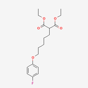 molecular formula C18H25FO5 B3847001 Diethyl 2-[5-(4-fluorophenoxy)pentyl]propanedioate 