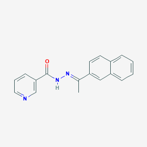 molecular formula C18H15N3O B3847040 N'-[(1E)-1-(naphthalen-2-yl)ethylidene]pyridine-3-carbohydrazide 