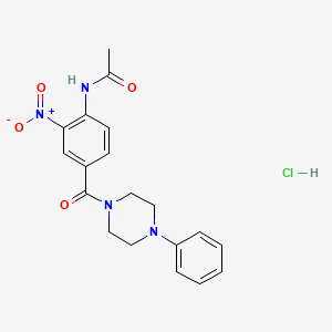 molecular formula C19H21ClN4O4 B3847409 N-[2-nitro-4-(4-phenylpiperazine-1-carbonyl)phenyl]acetamide;hydrochloride 