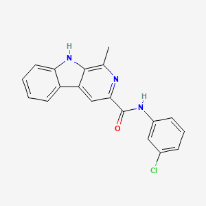 molecular formula C19H14ClN3O B3847500 N-(3-chlorophenyl)-1-methyl-9H-pyrido[3,4-b]indole-3-carboxamide 