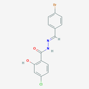 molecular formula C14H10BrClN2O2 B3847738 N-[(E)-(4-bromophenyl)methylideneamino]-4-chloro-2-hydroxybenzamide 