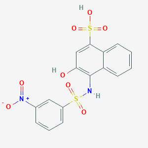 molecular formula C16H12N2O8S2 B3847765 3-Hydroxy-4-[(3-nitrophenyl)sulfonylamino]naphthalene-1-sulfonic acid 
