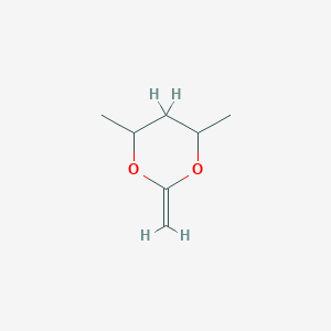 molecular formula C7H12O2 B038480 4,6-Dimethyl-2-methylidene-1,3-dioxane CAS No. 113406-51-2