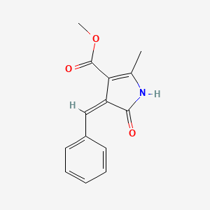 molecular formula C14H13NO3 B3848071 METHYL (4Z)-2-METHYL-5-OXO-4-(PHENYLMETHYLIDENE)-4,5-DIHYDRO-1H-PYRROLE-3-CARBOXYLATE 