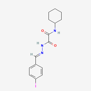 molecular formula C15H18IN3O2 B3848088 N-cyclohexyl-N'-[(E)-(4-iodophenyl)methylideneamino]oxamide 