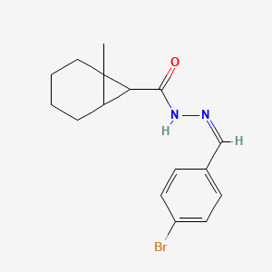 molecular formula C16H19BrN2O B3848136 N-[(Z)-(4-bromophenyl)methylideneamino]-1-methylbicyclo[4.1.0]heptane-7-carboxamide 