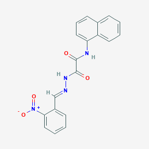 molecular formula C19H14N4O4 B3848201 N-(1-NAPHTHYL)-2-(2-(2-NITROBENZYLIDENE)HYDRAZINO)-2-OXOACETAMIDE CAS No. 331264-87-0