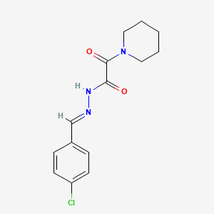 molecular formula C14H16ClN3O2 B3848223 N'-[(E)-(4-chlorophenyl)methylidene]-2-oxo-2-(piperidin-1-yl)acetohydrazide CAS No. 5379-21-5