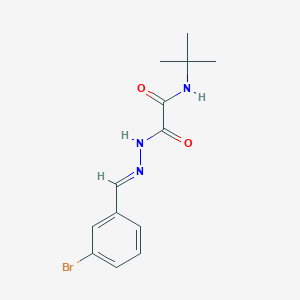 molecular formula C13H16BrN3O2 B3848237 N'-[(E)-(3-bromophenyl)methylideneamino]-N-tert-butyloxamide 
