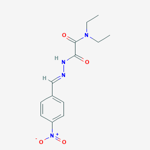 molecular formula C13H16N4O4 B3848270 N',N'-diethyl-N-[(E)-(4-nitrophenyl)methylideneamino]oxamide CAS No. 5379-28-2