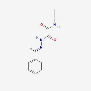 molecular formula C14H19N3O2 B3848276 N-tert-butyl-N'-[(E)-(4-methylphenyl)methylideneamino]oxamide 