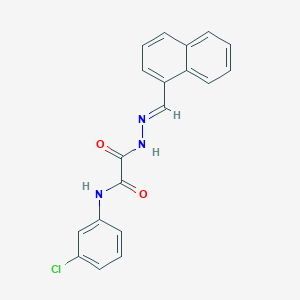molecular formula C19H14ClN3O2 B3848292 N-(3-CHLOROPHENYL)-1-{N'-[(E)-(NAPHTHALEN-1-YL)METHYLIDENE]HYDRAZINECARBONYL}FORMAMIDE 