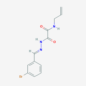 molecular formula C12H12BrN3O2 B3848297 N'-[(E)-(3-bromophenyl)methylideneamino]-N-prop-2-enyloxamide 