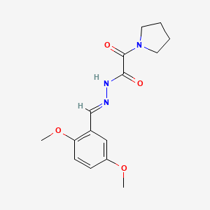 molecular formula C15H19N3O4 B3848360 N-[(E)-(2,5-dimethoxyphenyl)methylideneamino]-2-oxo-2-pyrrolidin-1-ylacetamide 