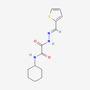 molecular formula C13H17N3O2S B3848426 N-cyclohexyl-N'-[(E)-thiophen-2-ylmethylideneamino]oxamide 
