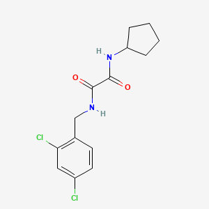 molecular formula C14H16Cl2N2O2 B3848480 N'-cyclopentyl-N-[(2,4-dichlorophenyl)methyl]oxamide 