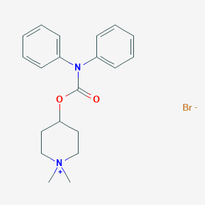 molecular formula C20H25BrN2O2 B038485 4-Diphenylcarbamyl-N-methylpiperidine CAS No. 115932-56-4