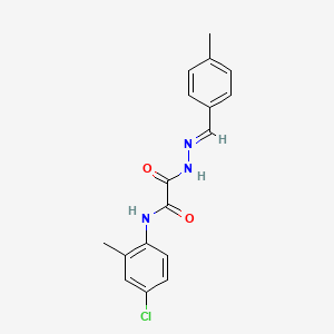 molecular formula C17H16ClN3O2 B3848525 N-(4-CHLORO-2-METHYLPHENYL)-2-{2-[(E)-1-(4-METHYLPHENYL)METHYLIDENE]HYDRAZINO}-2-OXOACETAMIDE 
