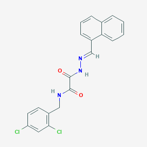 molecular formula C20H15Cl2N3O2 B3848545 N-[(2,4-dichlorophenyl)methyl]-N'-[(E)-naphthalen-1-ylmethylideneamino]oxamide 