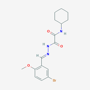 molecular formula C16H20BrN3O3 B3848567 N'-[(E)-(5-bromo-2-methoxyphenyl)methylideneamino]-N-cyclohexyloxamide 