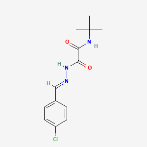 molecular formula C13H16ClN3O2 B3848604 N-tert-butyl-N'-[(E)-(4-chlorophenyl)methylideneamino]oxamide 