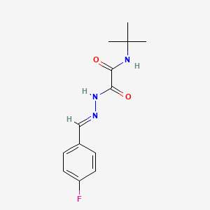 molecular formula C13H16FN3O2 B3848629 N-tert-butyl-N'-[(E)-(4-fluorophenyl)methylideneamino]oxamide 