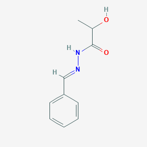 molecular formula C10H12N2O2 B3848657 N-[(E)-benzylideneamino]-2-hydroxypropanamide 
