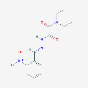 molecular formula C13H16N4O4 B3848693 N,N-DIETHYL-1-{N'-[(E)-(2-NITROPHENYL)METHYLIDENE]HYDRAZINECARBONYL}FORMAMIDE 
