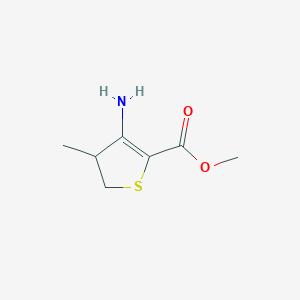 molecular formula C7H11NO2S B038487 Methyl 3-amino-4-methyl-4,5-dihydrothiophene-2-carboxylate CAS No. 125089-02-3