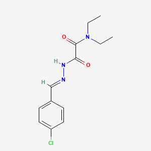 molecular formula C13H16ClN3O2 B3848765 2-[(2E)-2-(4-chlorobenzylidene)hydrazinyl]-N,N-diethyl-2-oxoacetamide 