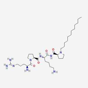 molecular formula C34H65N9O4 B038488 Arginyl-prolyl-lysyl-prolyl-dodecane CAS No. 111422-31-2