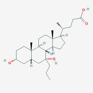 molecular formula C27H46O4 B038489 3,7-Dihydroxy-7-n-propylcholanoic acid CAS No. 124729-58-4