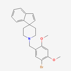 molecular formula C22H24BrNO2 B3849129 1'-[(5-Bromo-2,4-dimethoxyphenyl)methyl]spiro[indene-1,4'-piperidine] 