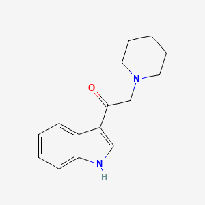 molecular formula C15H18N2O B3849174 Ketone, 3-indolyl piperidinomethyl CAS No. 30256-73-6