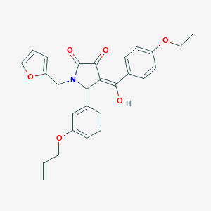 molecular formula C27H25NO6 B384925 5-[3-(allyloxy)phenyl]-4-(4-ethoxybenzoyl)-1-(2-furylmethyl)-3-hydroxy-1,5-dihydro-2H-pyrrol-2-one 
