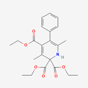 molecular formula C22H27NO6 B3849358 triethyl 3,6-dimethyl-5-phenyl-1H-pyridine-2,2,4-tricarboxylate 