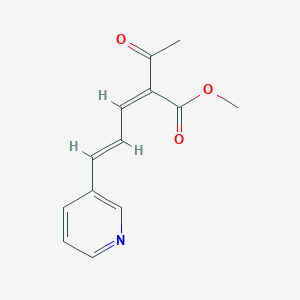 molecular formula C13H13NO3 B3849367 methyl (2Z,4E)-2-acetyl-5-pyridin-3-ylpenta-2,4-dienoate 