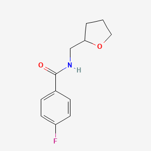 molecular formula C12H14FNO2 B3849387 Benzamide, N-tetrahydrofurfuryl-4-fluoro- 