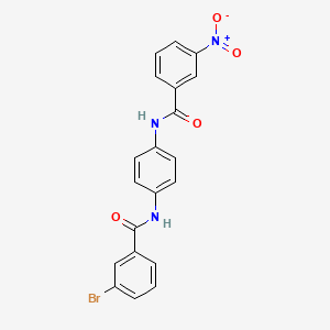 molecular formula C20H14BrN3O4 B3849464 N-[4-[(3-bromobenzoyl)amino]phenyl]-3-nitrobenzamide 