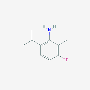 molecular formula C10H14FN B038495 3-Fluoro-2-methyl-6-(propan-2-yl)aniline CAS No. 121286-44-0