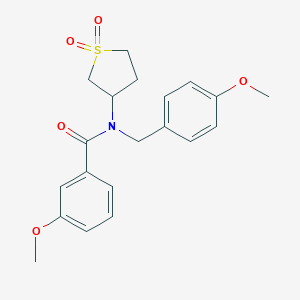 molecular formula C20H23NO5S B384968 N-(1,1-dioxidotetrahydro-3-thienyl)-3-methoxy-N-(4-methoxybenzyl)benzamide CAS No. 579443-21-3
