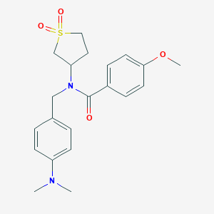 molecular formula C21H26N2O4S B384970 N-[4-(dimethylamino)benzyl]-N-(1,1-dioxidotetrahydro-3-thienyl)-4-methoxybenzamide CAS No. 620560-61-4