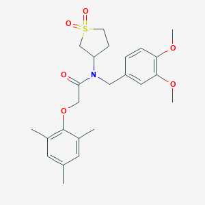 molecular formula C24H31NO6S B384978 N-(3,4-dimethoxybenzyl)-N-(1,1-dioxidotetrahydro-3-thienyl)-2-(mesityloxy)acetamide CAS No. 620557-36-0
