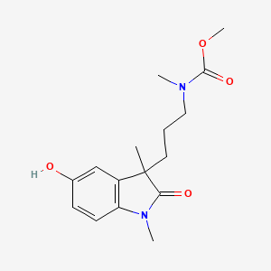 molecular formula C16H22N2O4 B3849789 Methyl N-[3-(5-hydroxy-1,3-dimethyl-2-oxo-2,3-dihydro-1H-indol-3-YL)propyl]-N-methylcarbamate 