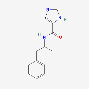 molecular formula C13H15N3O B3849791 N-(1-phenylpropan-2-yl)-1H-imidazole-5-carboxamide 