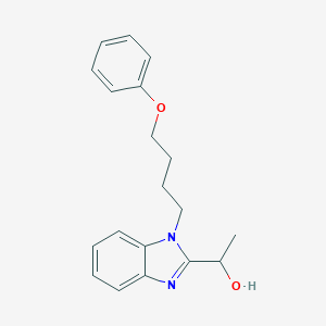 molecular formula C19H22N2O2 B384996 1-[1-(4-Phenoxybutyl)benzimidazol-2-yl]ethanol CAS No. 615279-95-3