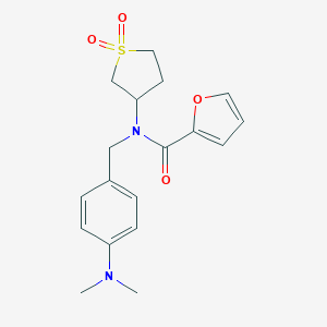 molecular formula C18H22N2O4S B385010 N-[4-(dimethylamino)benzyl]-N-(1,1-dioxidotetrahydro-3-thienyl)-2-furamide CAS No. 620561-17-3
