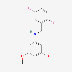 molecular formula C15H15F2NO2 B3850119 N-[(2,5-difluorophenyl)methyl]-3,5-dimethoxyaniline 