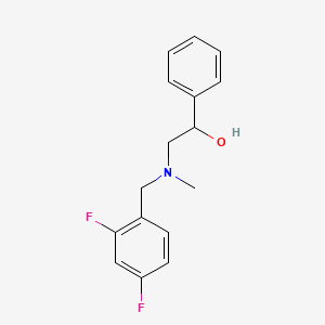molecular formula C16H17F2NO B3850126 2-[(2,4-Difluorophenyl)methyl-methylamino]-1-phenylethanol 